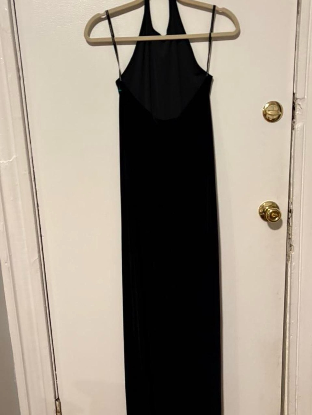 Vintage‎ 90s Laundry by Shelli Segal black velvet maxi dress Size 4 - Picture 2 of 6